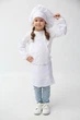 Детский фартук повара с колпаком белого цвета (2-5 лет) - изображение 2