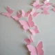 Комплект декоративных 3d бабочек Leluno Наклейки бабочки глянцевые для декора помещений, 12 шт Розовый - изображение 2