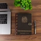 Іменний щоденник-блокнот з гравіюванням герба України, А5, 100 аркушів, Темне дерево, WoodPresent - зображення 2