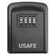 Антивандальный настенный мини сейф uSafe KS-08 для ключей, с кодовым замком, Черный - изображение 2