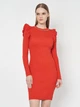 Платье миди осеннее женское Milano 4252 One Size Красное (Mi000000610070) - изображение 1