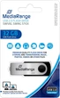 Флеш память USB MediaRange 32GB USB 2.0 Black/Silver (MR911) - изображение 3
