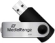 Флеш память USB MediaRange 8GB USB 2.0 Black/Silver (4260057124821) - изображение 2