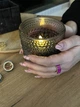Масивне жіноче кільце з яскравими сяючими камінцями фуксія золотистого кольору (17) - изображение 7