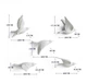 Настенный декор Птицы Белый, 5 шт Nordic Bird Set Figurines Wall Decoration - изображение 2