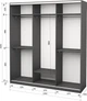 Шафа-купе тридверна Roko 179.2х242х60 см ДСП + Дзеркало Сірий (20200027588) - зображення 2