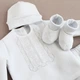 Полный теплый набор для крещения мальчика с крыжмой 56 см белый KD22KR7-ImennaVekrut-18 Ladan - изображение 3