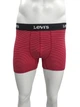 Чоловічі труси - боксеры Levis 4шт.в упаковці, червоний в полоску, чорний, синій, сірий, хлопок стрейч, размер S - изображение 2