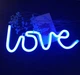 Настенный неоновый светильник ночник Side Love синий - изображение 5