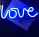 Настенный неоновый светильник ночник Side Love синий - изображение 6