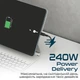 Кабель Promate PowerBolt240-2M USB Type-C to USB Type-C 240 Вт PD 2 м Black (powerbolt240-2m.black) - изображение 2