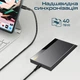 Кабель Promate PowerBolt240-2M USB Type-C to USB Type-C 240 Вт PD 2 м Black (powerbolt240-2m.black) - изображение 3