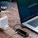 HUB адаптер BASEUS Multi-functional Type-C to 4 USB3.0 + Type-C PD CAHUB-EZ0G 60Вт - зображення 3