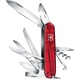 Складной швейцарский нож Victorinox Vx13713.TB1 Huntsman 15 функций 91 мм красный-полупрозрачный - изображение 1