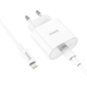 Адаптер HOCO сетевой Type-C to Lightning C94A 20W/3A PD/QC white - изображение 3