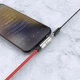 Перехідник AUX Hoco LS28 Lightning to Lightning + Lightning red/silver - зображення 2