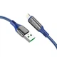 Кабель Hoco Lightning Extreme charging data cable S51 |1.2m, 2.4A| blue - зображення 3