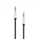 Кабель AUX Baseus Yiven M30 Jack 3.5 мм – Jack 3.5 мм 1м Black/Silver (CAM30-BS1) - изображение 1
