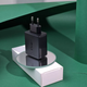 Мережевий зарядний пристрій Acefast A13 PD 65W (2 Type-C + USB, 100см) black - зображення 5