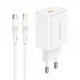 Адаптер сетевой BOROFONE Type-C to Lightning cable Easy Speed single port charger BA57A |Type-C, 20W/3A, PD/QC| - изображение 1