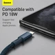 Кабель BASEUS Type-C to Lightning High Density Braided Fast Charging Data Cable |1m, 20W| (CATLGD-03) - изображение 7