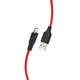 Кабель HOCO Lightning Silicone X21 Plus |200 см, 2.4A| black-red - изображение 1