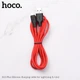 Кабель HOCO Lightning Silicone X21 Plus |200 см, 2.4A| black-red - изображение 2