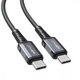 Кабель Acefast C1-03 Type-C to Type-C 60W 120 см gray - изображение 1