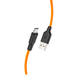 Кабель для зарядки HOCO X21 Silicone Plus Micro USB - USB 2.4A 1м Помаранчевий - зображення 1