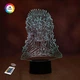 3D ночник "Железный Трон Игра Престолов" (УВЕЛИЧЕННОЕ ИЗОБРАЖЕНИЕ) подарочная упаковка + 16 цветов + пульт ДУ + сетевой адаптер&nbsp;+ батарейки (3ААА) &nbsp;3DTOYSLAMP - изображение 1