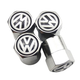 Ковпачки металеві на ніпель коліс для авто ФольксВаген Short Silver Volkswagen, 4 шт (670040) - зображення 5