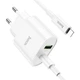 Сетевое зарядное устройство Hoco C95A Lineal PD20W + QC3.0 + кабель Type-C to Lightning - White - изображение 5