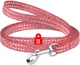 Поводок для котов и мелких пород собак Collar WAUDOG Re-cotton из восстановленного хлопка светоотражающий XS 200х1 см Красный (16443Collar) - изображение 1