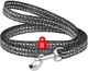 Поводок для котов и мелких пород собак Collar WAUDOG Re-cotton из восстановленного хлопка светоотражающий XS 200х1 см Серый (164411Collar) - изображение 1