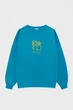 Свитшот оверсайз с начесом Pull & Bear 8591/359 L Синий - изображение 5