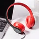 Накладные наушники Borofone BO5 (3.5mm/1.2m) Красный - изображение 3