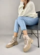 Женские демисезонные ботинки ShoesBand Латте натуральные кожаные и нубук на среднюю стопу внутри байка 37 (24 см) (S66101д) - изображение 3