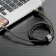 Кабель зарядки Baseus Cafule Cable для Apple Lightning to USB для IOS устройств iPhone/iPad 2.4 A 1 M Black+Gold - изображение 7