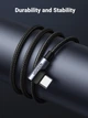 Кабель UGREEN US176 USB 2.0 90˚ to USB-C 90˚ QC3.0 3A 480Mbps 1m Black (20856) - зображення 4