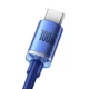 Кабель Baseus Crystal Shine Series Fast Charging USB to USB-C 100W 1m Blue (CAJY000403) - изображение 3