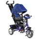 Детский трехколесный велосипед-коляска с родительской ручкой Best Trike 6588 / 73-202 колеса из спененой резины, с музыкой и светом, Синий - изображение 1