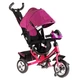 Дитячий триколісний велосипед-коляска з батьківською ручкою Best Trike 6588 / 72-109 колеса зі спіненої гуми, з музикою та світлом, Фіолетово-рожевий - зображення 1