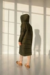 Довгий пуховик oversize Хакі M 7703065 - зображення 7