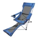 Раскладное кресло шезлонг Lesko SW233 Blue для отдыха пикника дачи портативное TR_7594-25746 - изображение 4