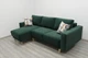 Диван угловой раскладной ортопедический Руди Шик Галичина зеленый (натуральное дерево/текстиль) - изображение 1
