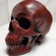 Декоративний череп із гіпсу - Red skull - зображення 1