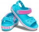 Детские сандалии (босоножки) Crocs Crocband Sandal Kids 34 темно-бирюзовый/розовый 12856 - изображение 1