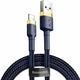 Кабель Baseus CALKLF-BV3 Cafule Lightning USB 2.4A 100см Blue-Gold - изображение 1
