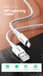 Kabel Ugreen US155 USB 2.0 męski na Lightning męski kabel niklowany obudowa ABS 2.4A 2 m Biały (6957303827305) - obraz 2