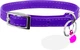 Нашийник Collar WAUCAT GLAMOUR з гумкою, клейовими стразами "Квіточка" Для котів (ширина 9 мм, Довжина 22-30 см) Фіолетовий (32559Collar) - зображення 1